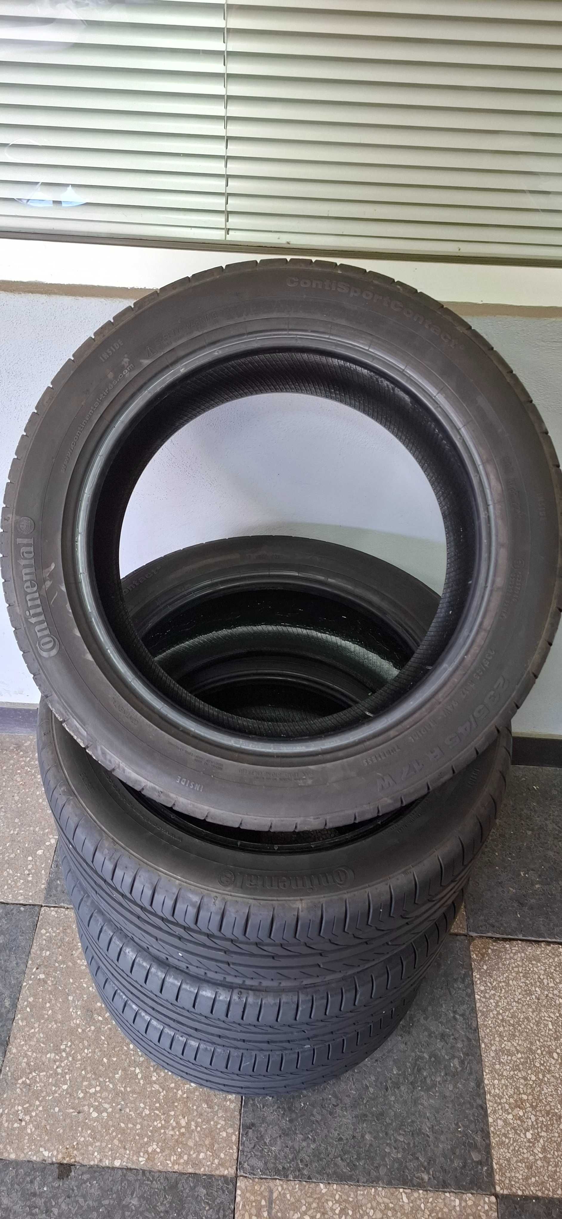 4бр. 235/45/17 Continental 6.8mm грайфер ,дот 19г. Безплатен монтаж