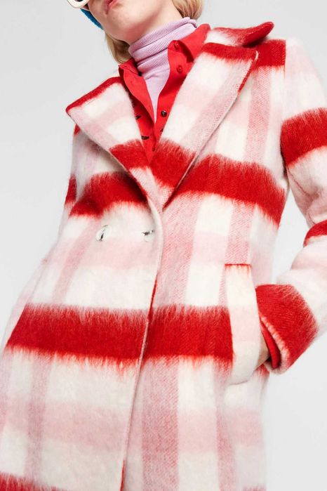 Palton continut lana de la Desigual