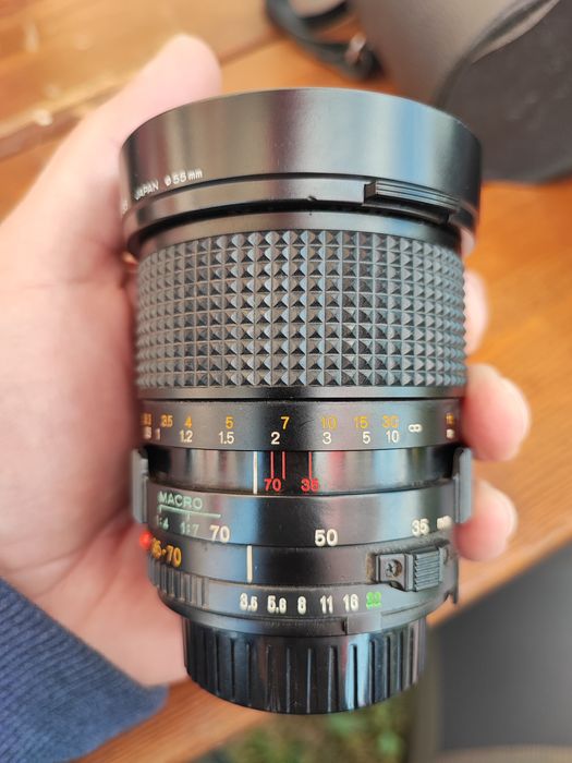 Obiectiv legendar MINOLTA 35-70 f:3,5 optic identic cu Leitz Vario Elm