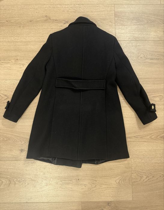 Черно вталено палто Zara, M размер
