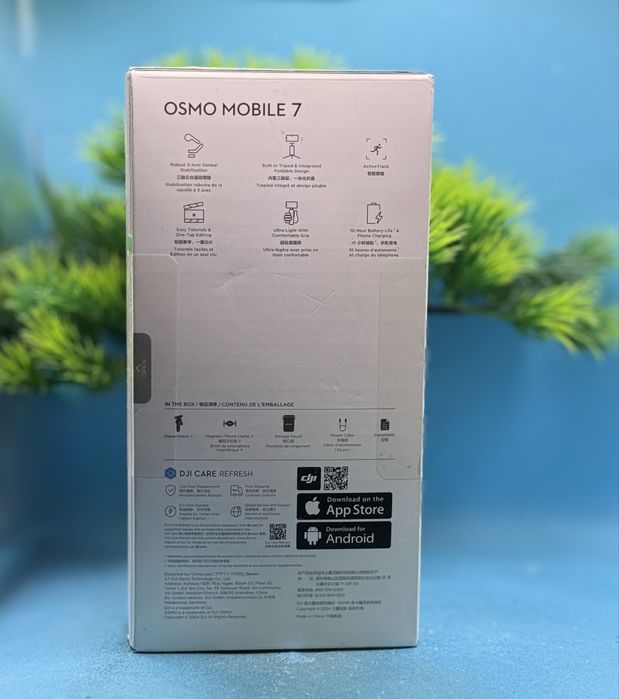 НОВО!!! Стабилизираща система DJI Osmo Mobile 7, 3 оси, Бял