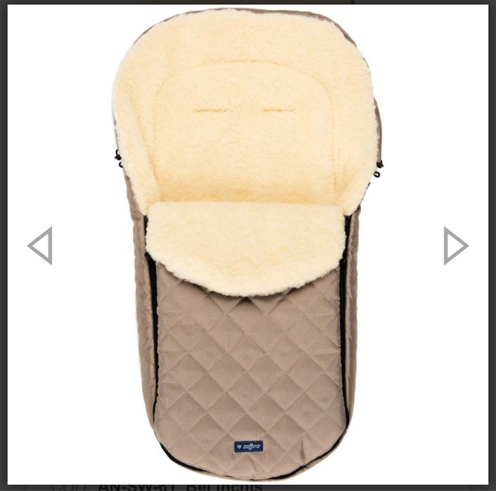 Sac de iarna din lana de oaie maro Zaffiro