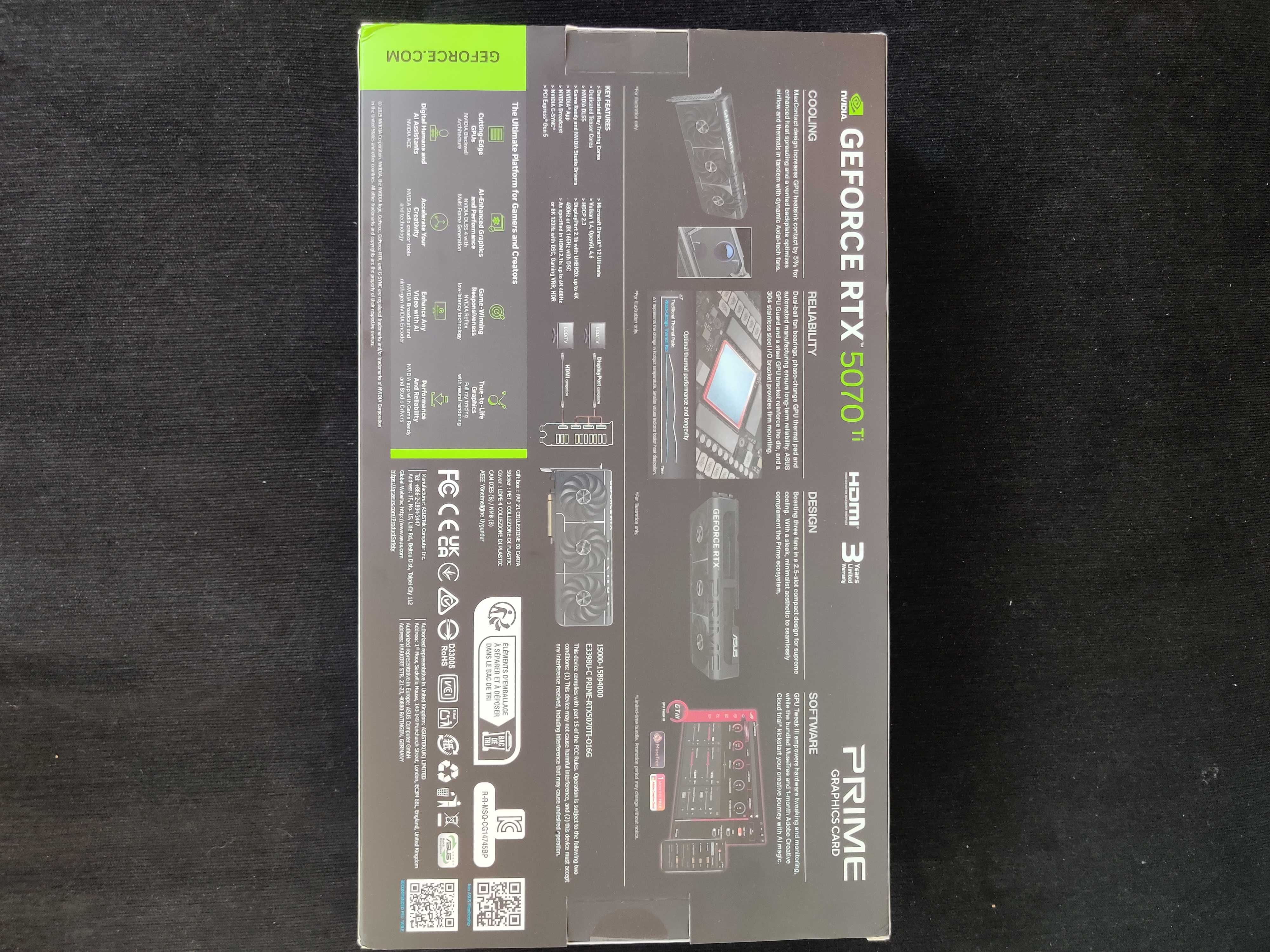 Видео карта ASUS PRIME RTX 5070 Ti