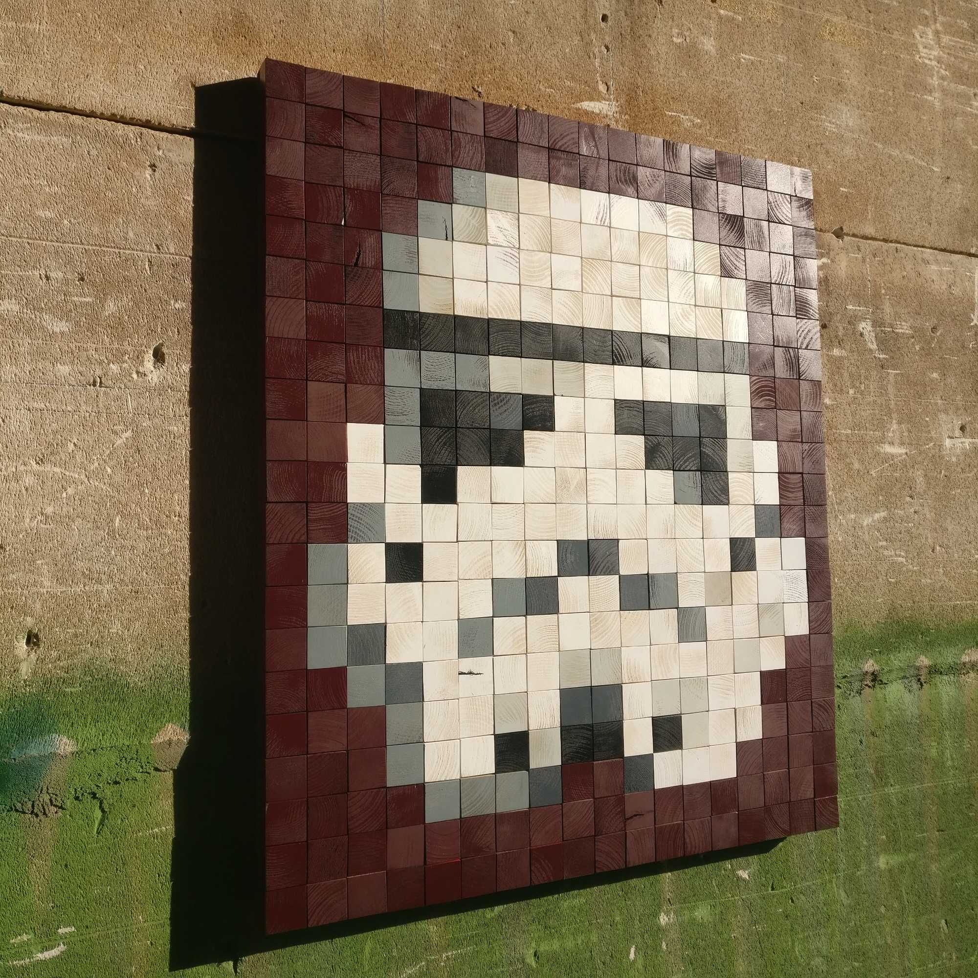 Pixel Art | Storm Trooper | Star Wars | Tablou lemn masiv 72,6x84,7cm