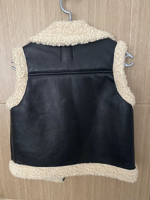 Кожен елек черен