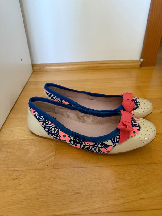 Balerini multicolori de piele