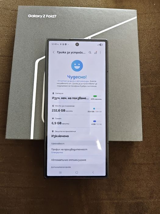 Samsung ZFold 7 12/256 нов с 3г. гаранция