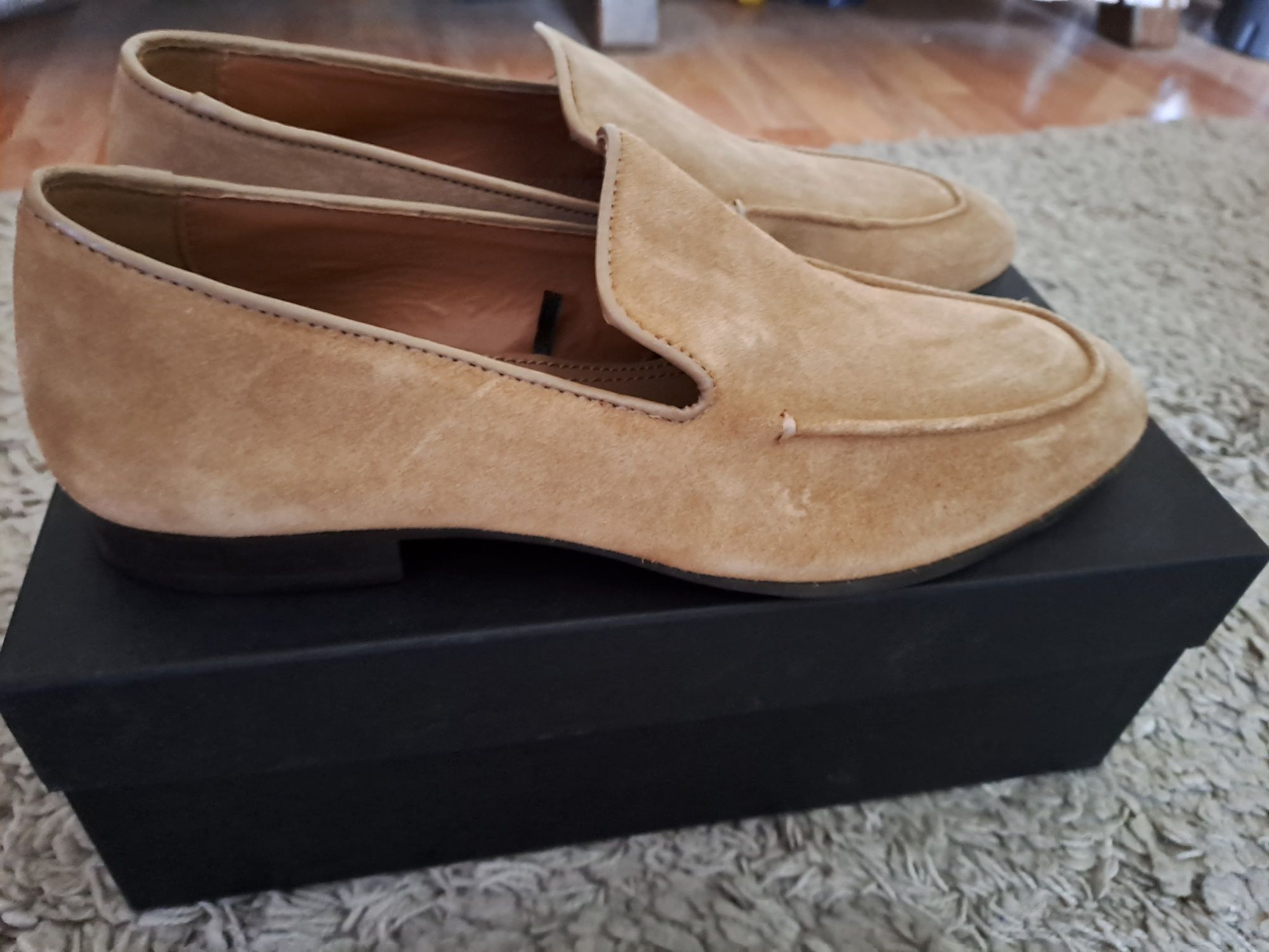 Mocasini Zara din piele intoarsa,40,no,model Dsquared2i