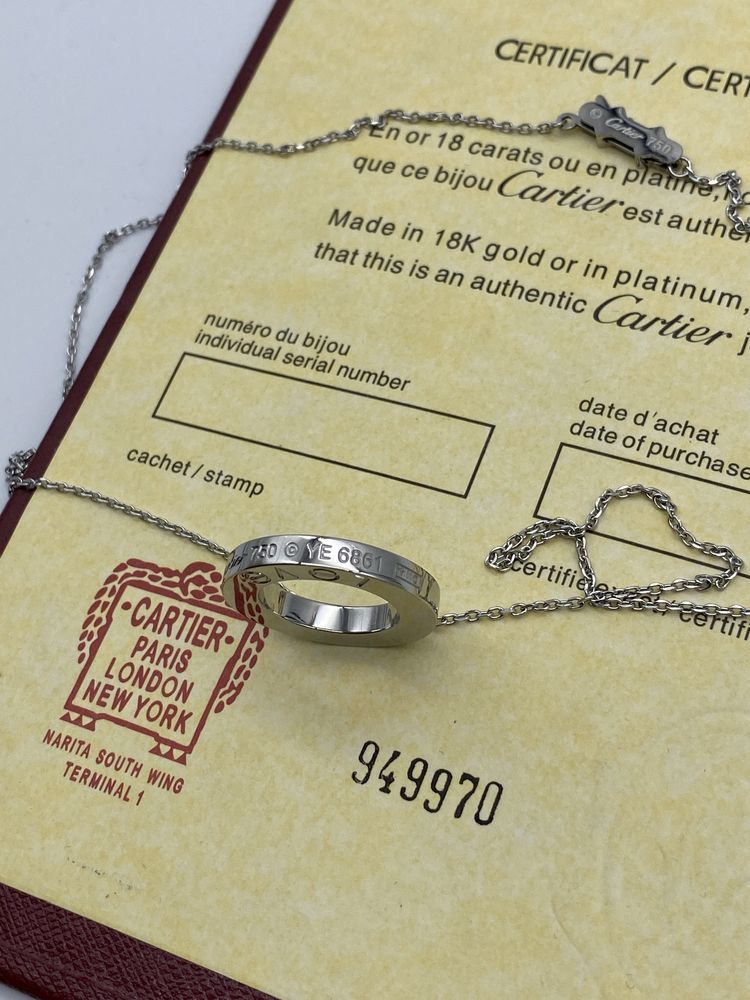 Colier Cartier Love White Gold 24K Diamond