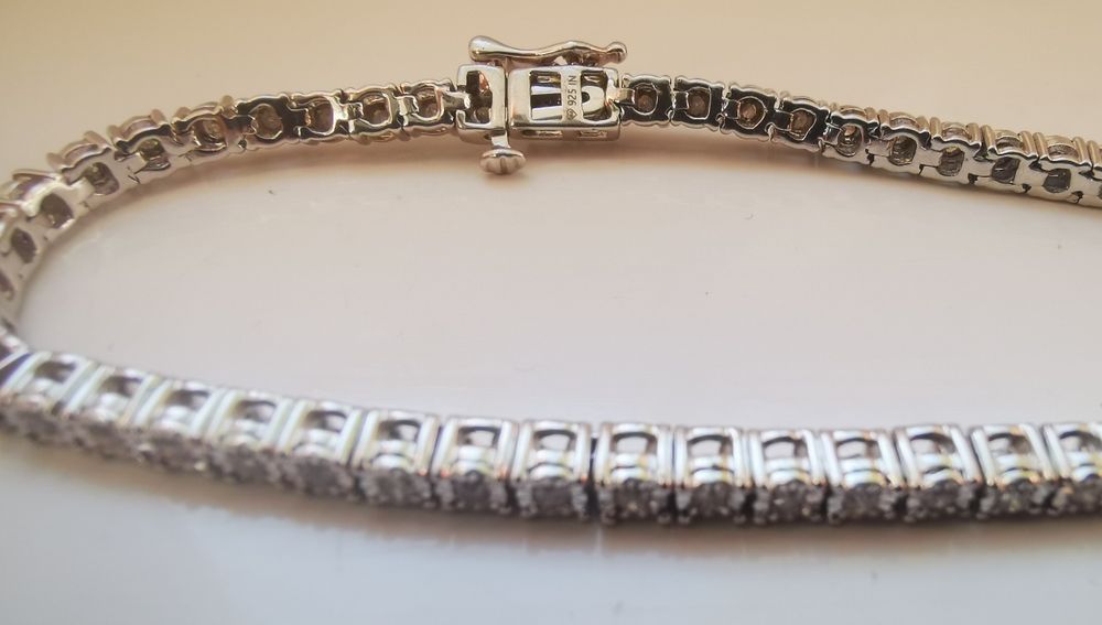 Bratara Tennis Diamante Naturale Argint 925 Claritate I2-I3 G-I