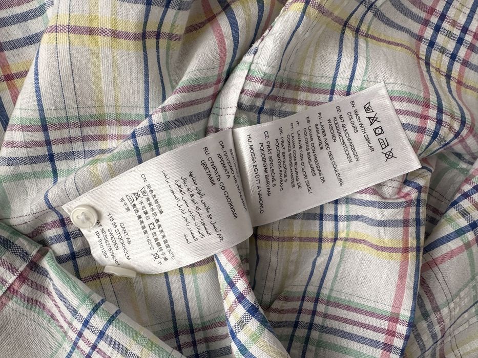 Camasa Gant cu Maneca Scurta Carouri Barbati | Marime XL