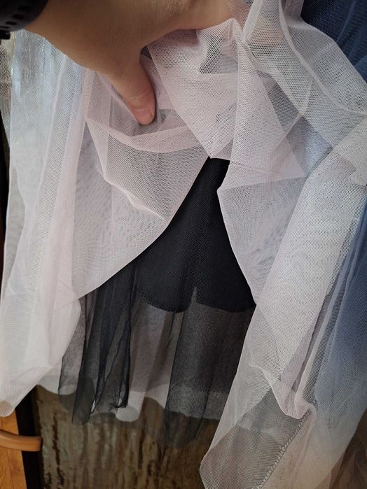 Fusta midi din tule degrade