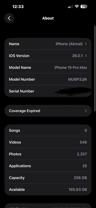 Iphone 15 Pro Max 256 Gb
