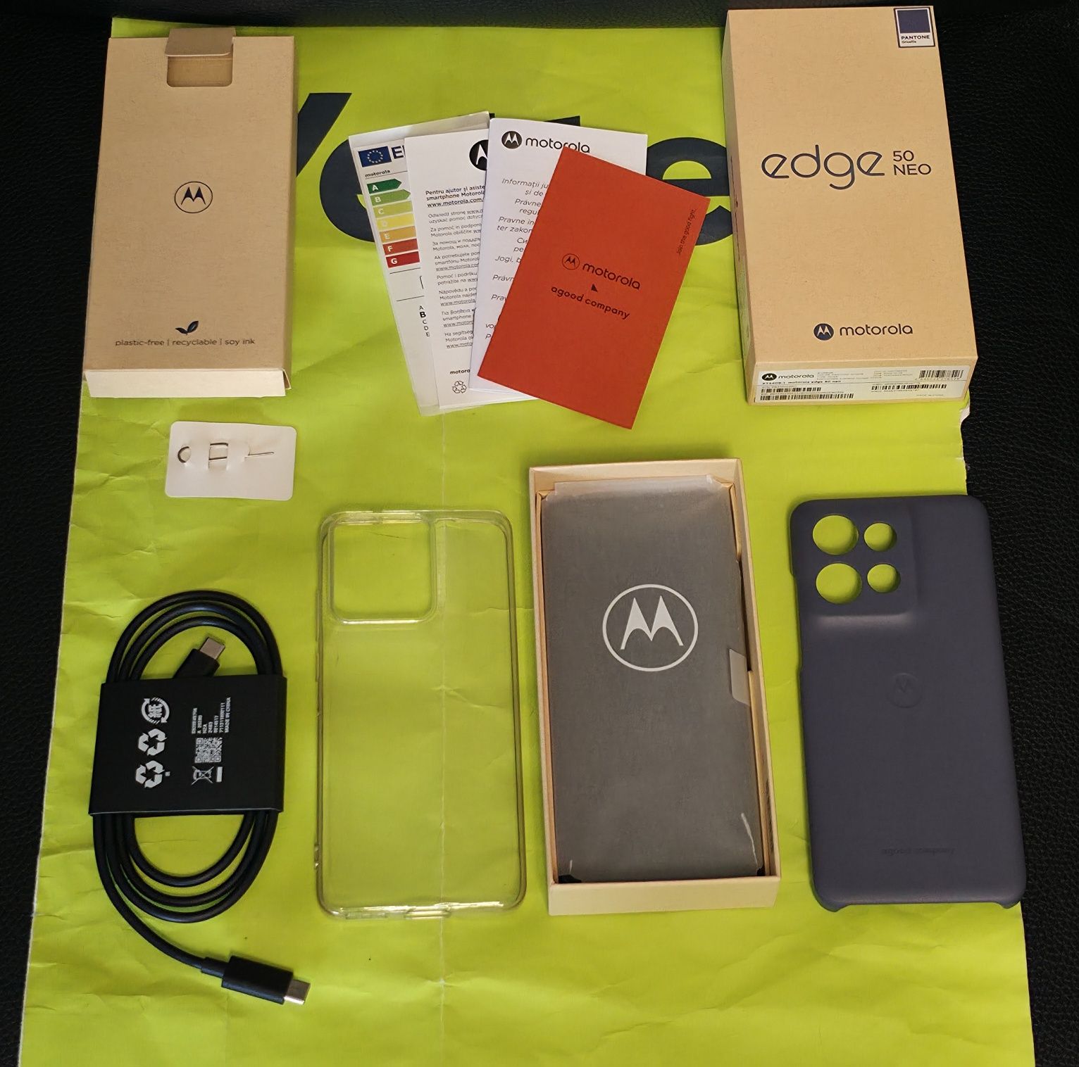 КАТО НОВ 512GB Motorola Edge 50 NEO Yettel Гаранция 3г. 2027 Grasaille