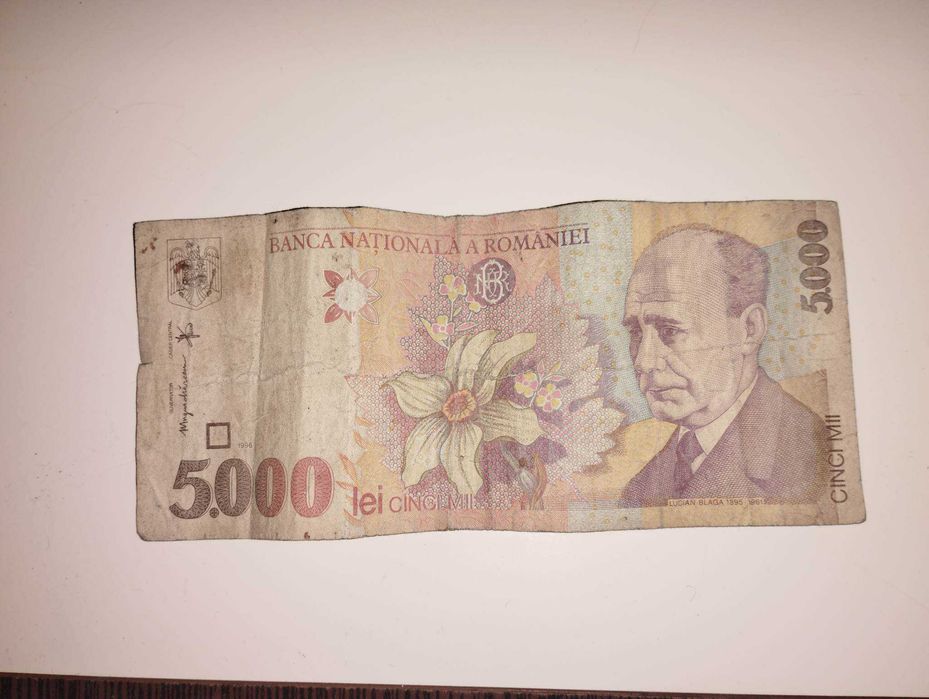 bacnota 5000 lei 1998