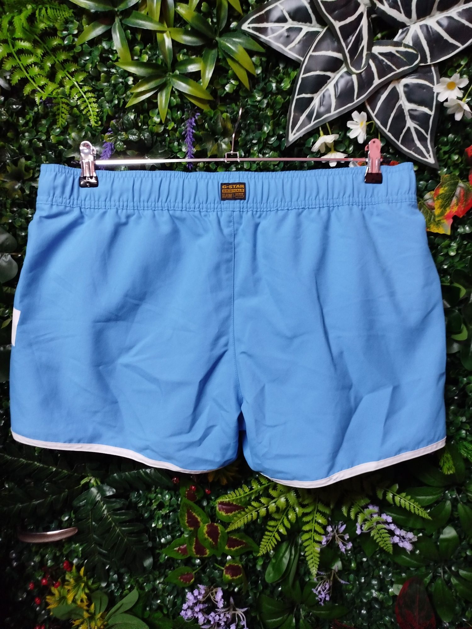 Оригинални мъжки бански G-Star Raw Dend XL сини шорти нови