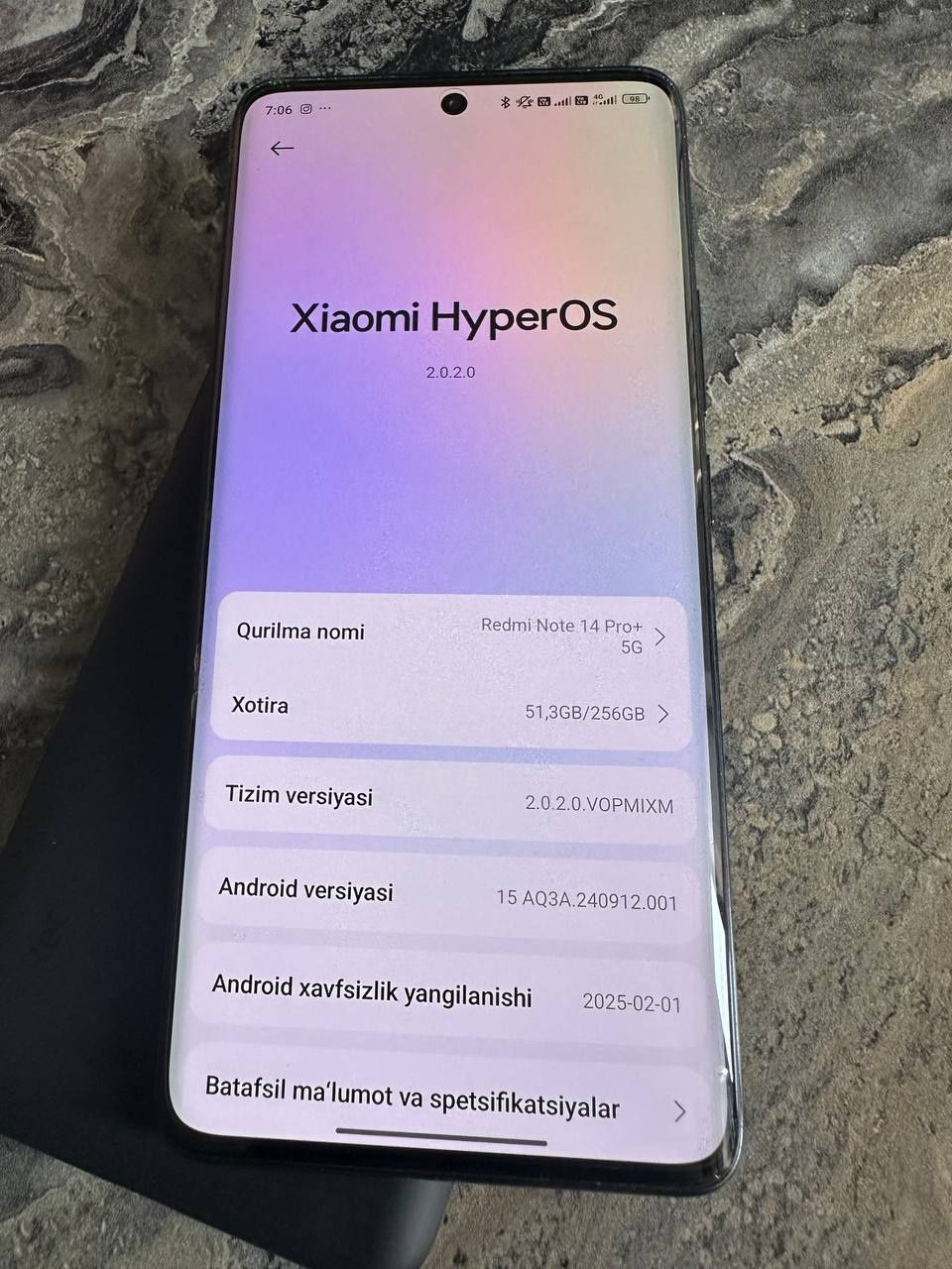 Xiaomi Redmi note 14 pro+ 5g