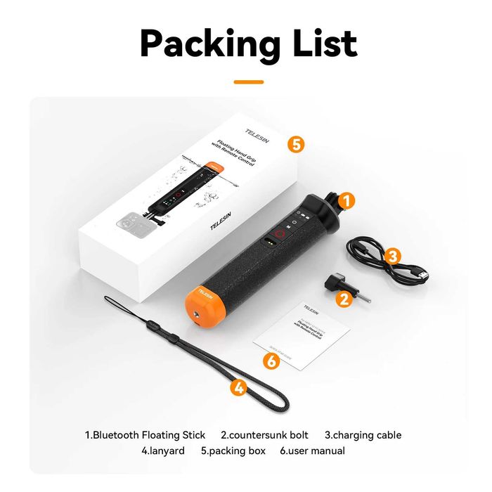 Maner plutitor suport filmare cu telecomanda pt GoPro 8 9 10 11 12 13