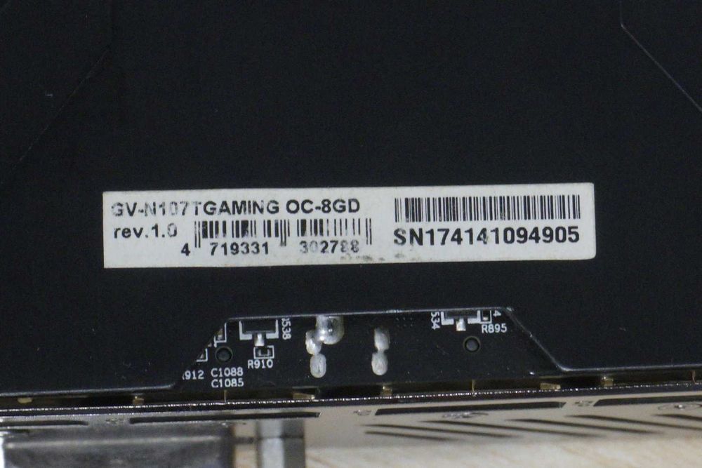 Видеокарта, GPU Nvidia GTX 1070 Ti GIGABYTE G1 Gaming 8GB Вкл. ДДС