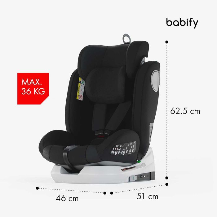 Scaun auto Babify Onboard Isofix0  - 12 ani, 40-150 cm, rotație 360°