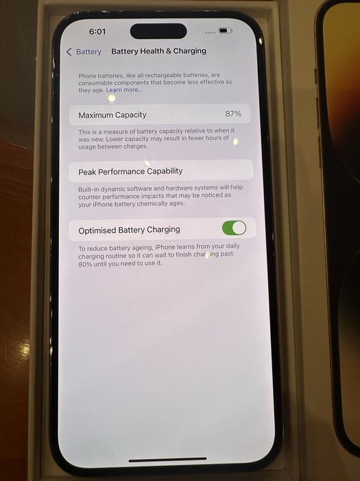 iPhone 14 Pro MAX 128GB GOLD с кутия и кабел 87% батерия