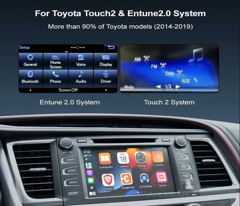 Модул за CarPlay и Android Auto за Toyota 2014- ,Touch 2 и Entune 2.0