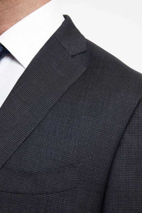 Sacou blazer 40 L slim Massimo Dutti NOU lana Finest Italian gri