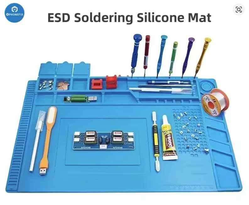 Covoras antistatic silicon 45x30cm pentru reparatii electronice diy et