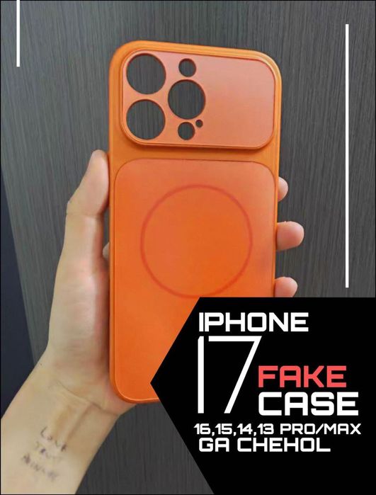 iPhone 13-16 uchun 17 Pro chehol dizay
