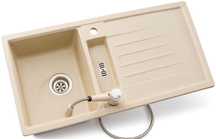 Chiuvetă BLANCO Lexa 5S Sand + Robinet original- dus extractibil (set)