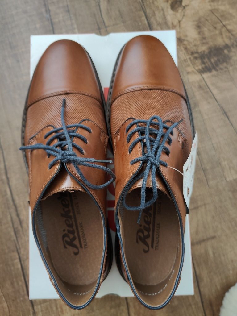 Pantofi Rieker noi - piele naturala - 43