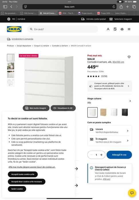 Urgent & negociabil, dulap malm ikea ca nou