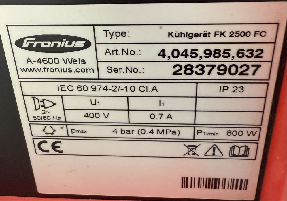 Aparat de sudura TIG DC / MMA Fronius Transtig 2500 / 250a / 380v