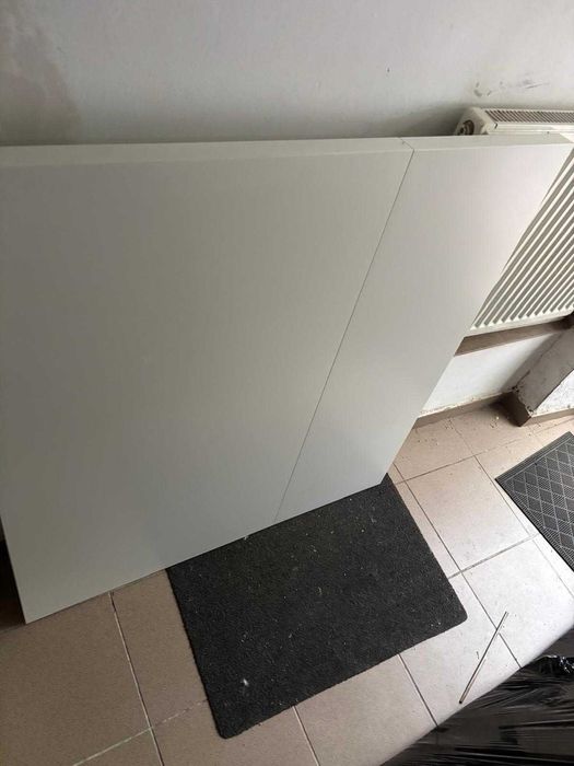 Pat copii Ikea alb 90x200 cu somiera si saltea inclusa
