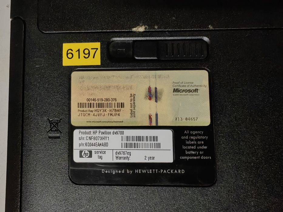 HP Pavilion dv9700