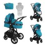 Бебешка количка 3 в 1 Lorelli LUMINA DARK BLUE
