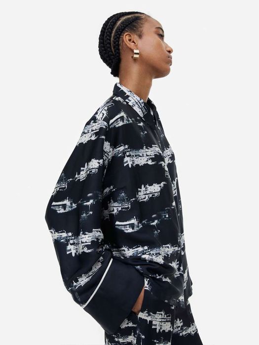 Риза с принт H&M