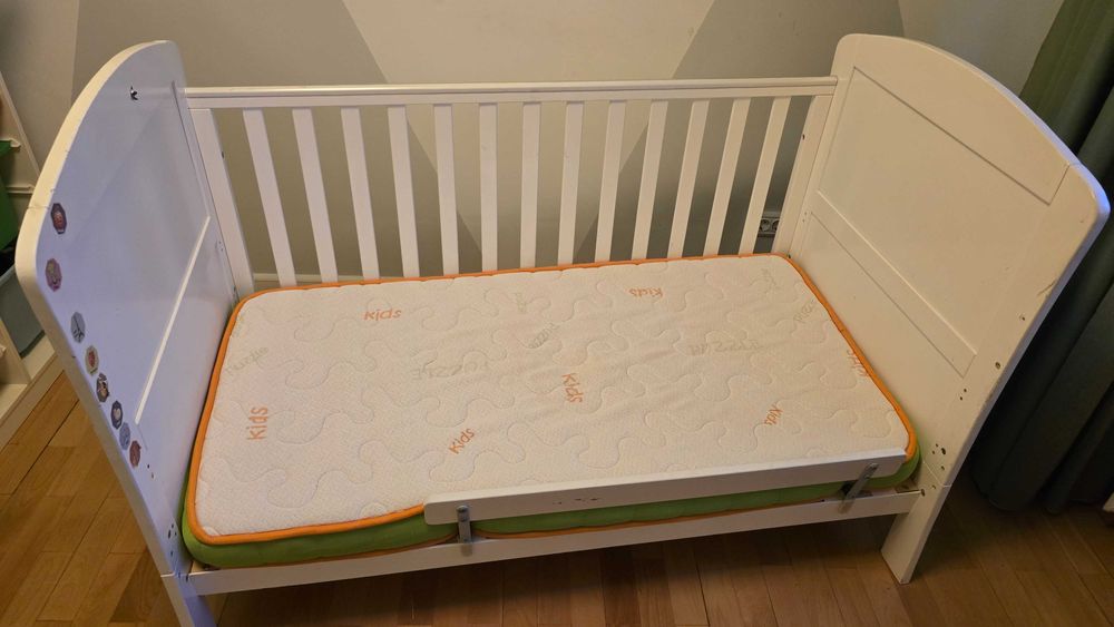 Patut progresiv bebelus-copil 6 ani cu saltea 70x140cm