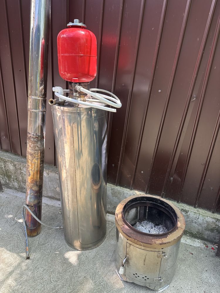 Boiler din inox mixt (electric si lemne)