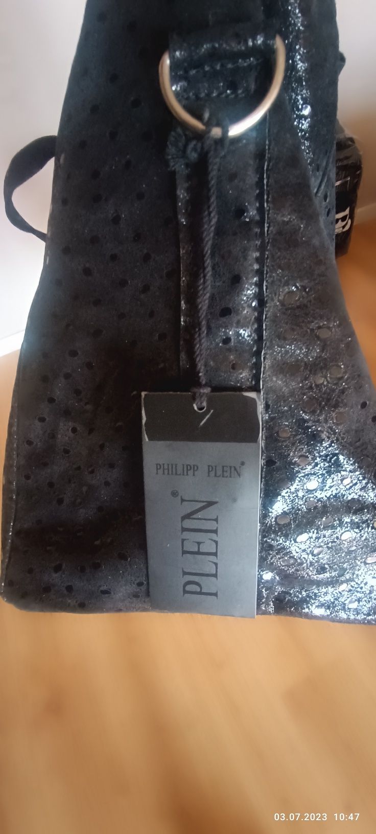 PHILIPP PLEIN-Чанта от Естествена Кожа.