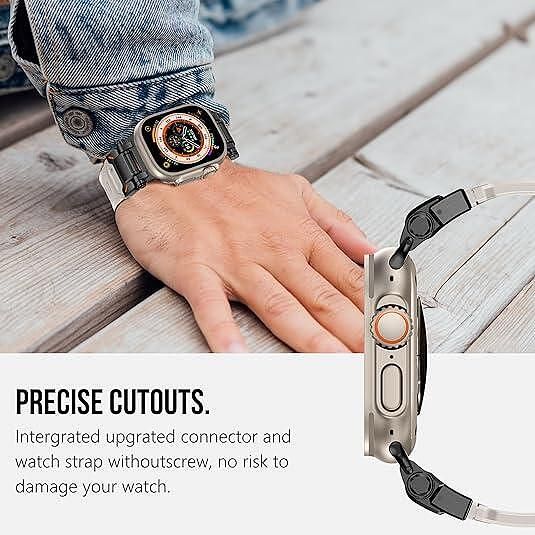 Tech-protect delta pro каишка за apple watch ultra 1/2 - sand/black