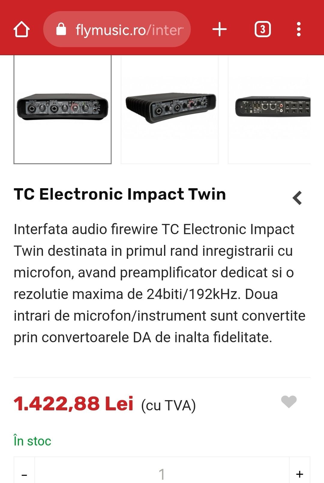 Placa sunet  TC Electronic Impact Twin
