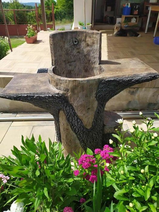 Градински чешми от декоративен бетон