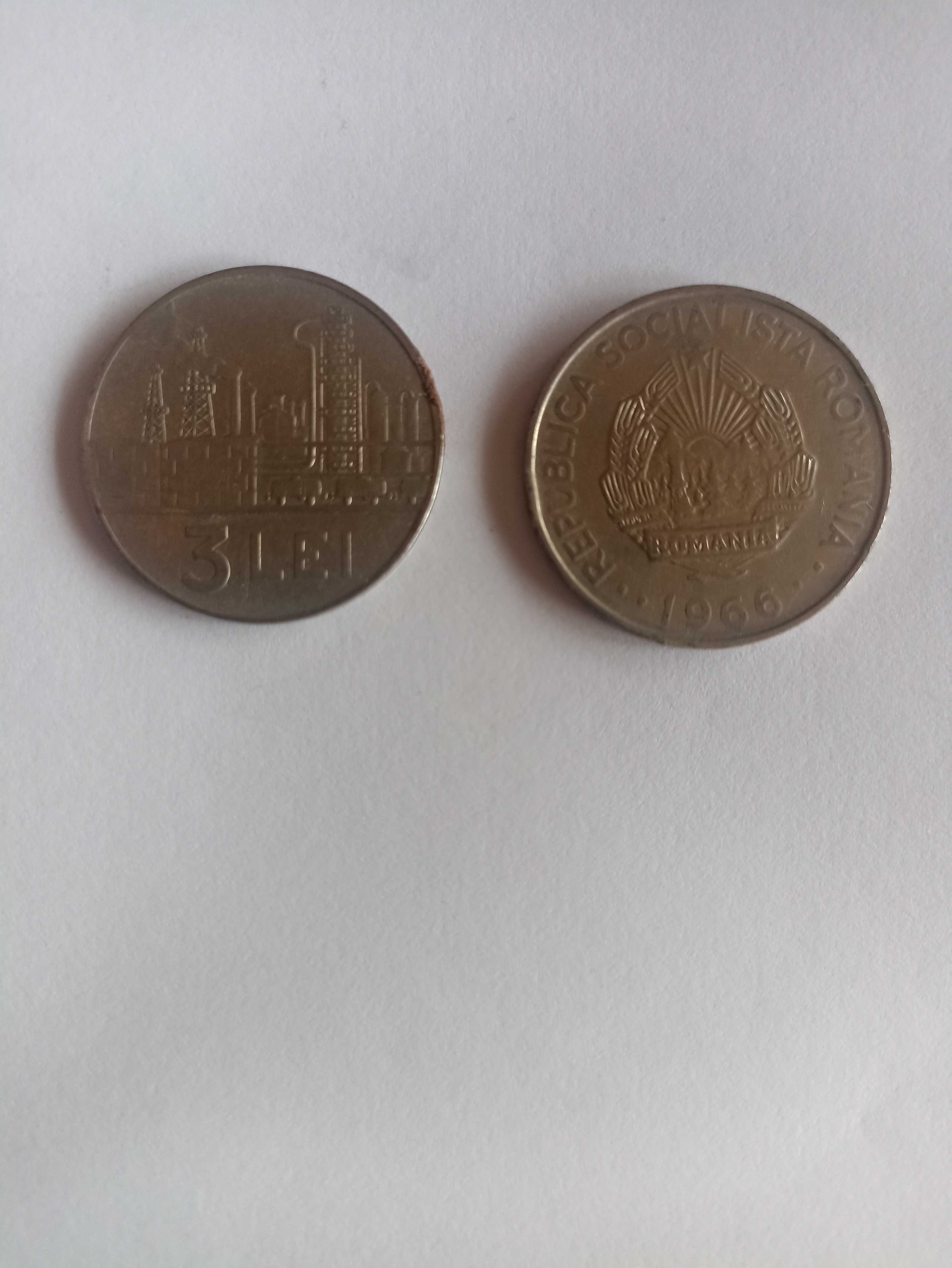 Moneda de 1 leu și 3 lei
