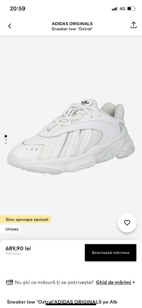 Adidas ozweego alb