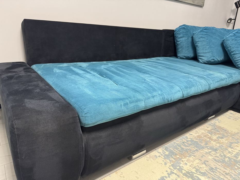 Coltar Toscania STAER, Turcoaz cu negru,  reversibil