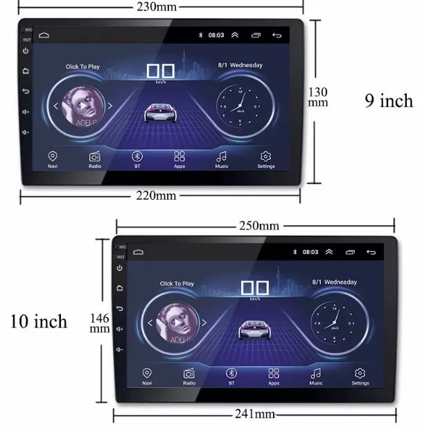 Navigatie 9 si 10 inch Android ,universala 2din Gps WiFi Bluetooth.