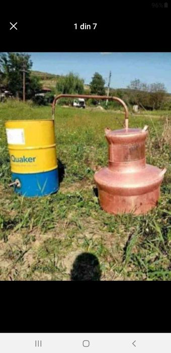 Vând cazan de țuică la 120 de  Litri  cu fundul de 4 mm