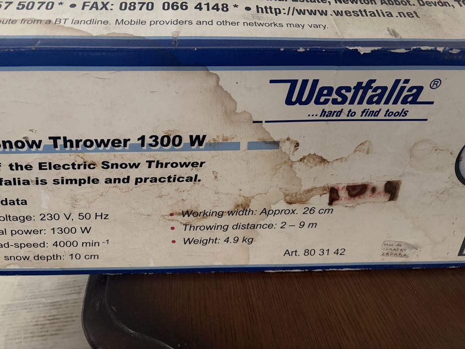 Freza zapada electrica