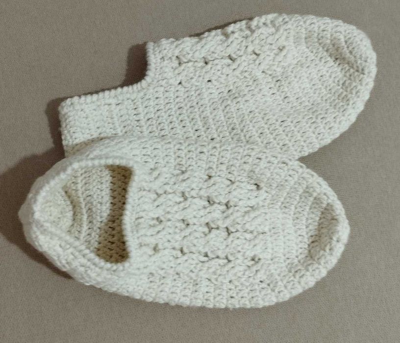 Теплые следки, ручная работа